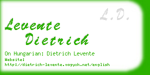 levente dietrich business card